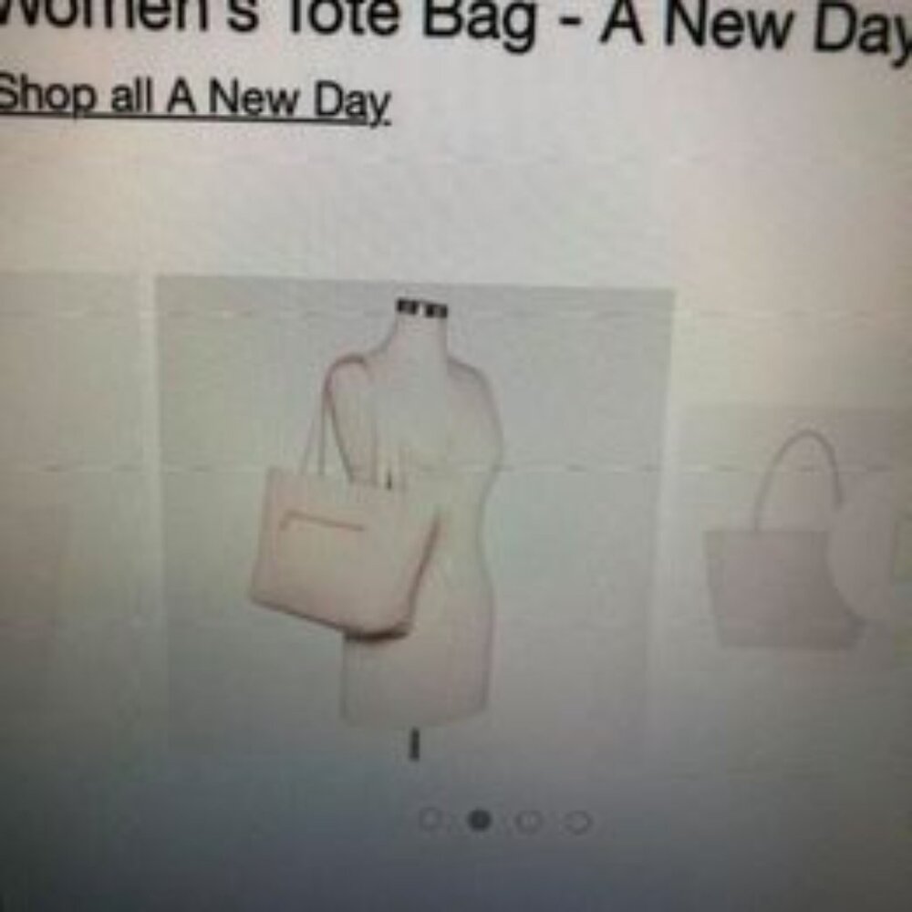 A new day women's pink blush faux leather tote bag purse - Picture 3 of 4
